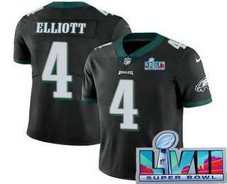Men & Women & Youth Philadelphia Eagles #4 Jake Elliott Limited Black Super Bowl LVII Vapor Jersey->kansas city chiefs->NFL Jersey